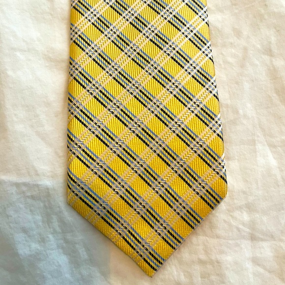 Barneys New York Other - Barney’s NY silk men’s tie. Yellow plaid.